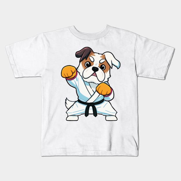 Dog Knows Karate Kids T-Shirt by via-colab